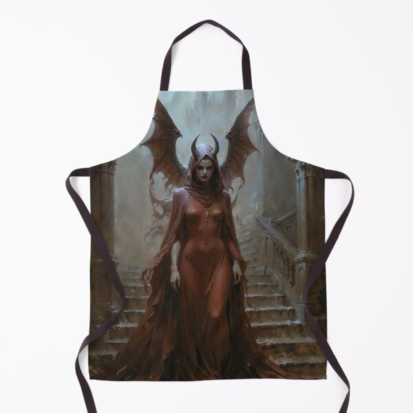 Item preview, Lilith In Red Dress Gothic Demoness Art designed and sold by DarkHolyQueen.