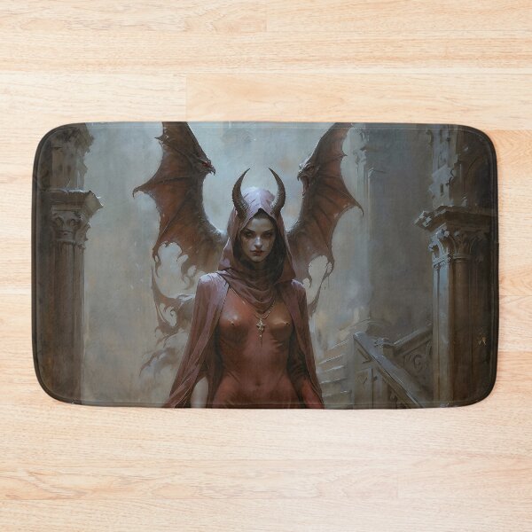 Item preview, Lilith In Red Dress Gothic Demoness Art designed and sold by DarkHolyQueen.