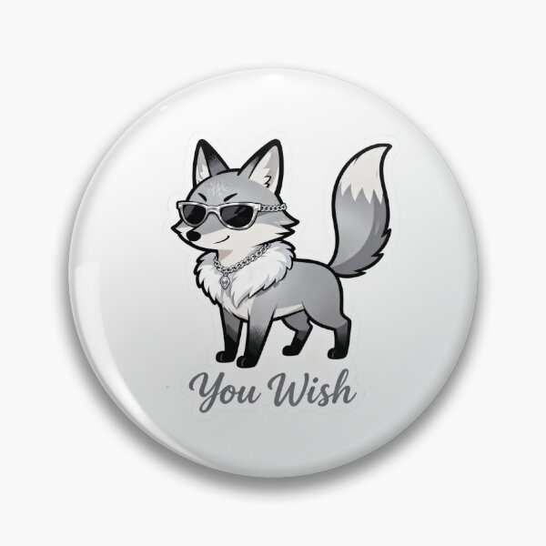 Item preview, Cold Silver Fox Sticker YOU WISH 2 designed and sold by HealthyEnvy.