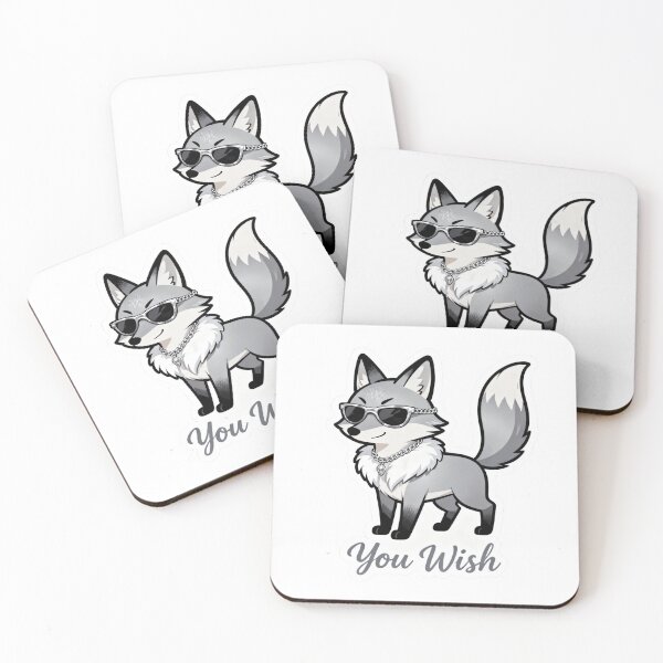 Item preview, Cold Silver Fox Sticker YOU WISH 2 designed and sold by HealthyEnvy.