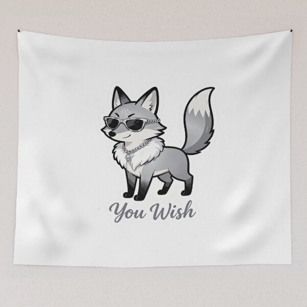 Item preview, Cold Silver Fox Sticker YOU WISH 2 designed and sold by HealthyEnvy.