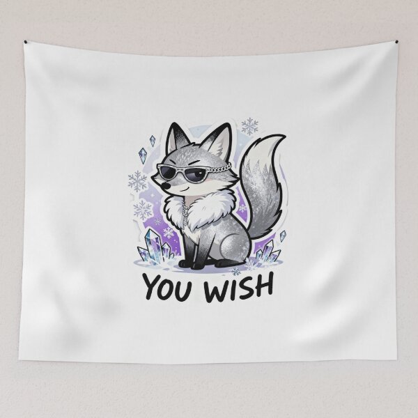 Item preview, Cold Silver Fox Sticker YOU WISH 3 designed and sold by HealthyEnvy.