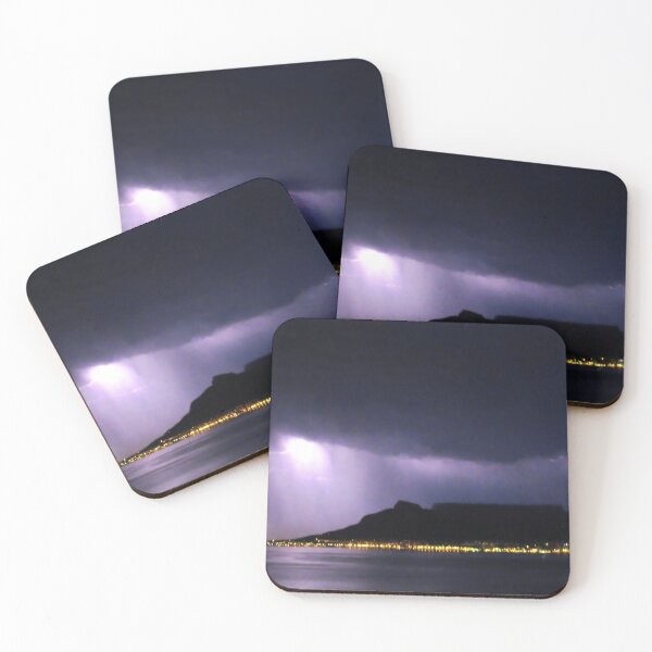 Item preview, Lightning Strike over Table Mountain, Cape Town designed and sold by JaneFlowersAfrica.