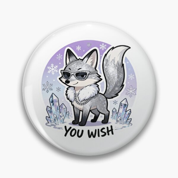 Item preview, Cold Silver Fox Sticker YOU WISH 4 designed and sold by HealthyEnvy.