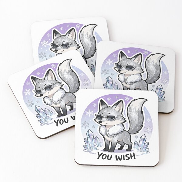 Item preview, Cold Silver Fox Sticker YOU WISH 4 designed and sold by HealthyEnvy.