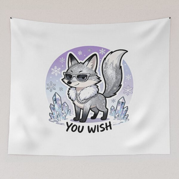 Item preview, Cold Silver Fox Sticker YOU WISH 4 designed and sold by HealthyEnvy.