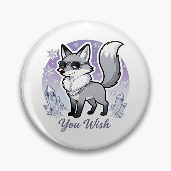 Item preview, Cold Silver Fox Sticker YOU WISH 5 designed and sold by HealthyEnvy.