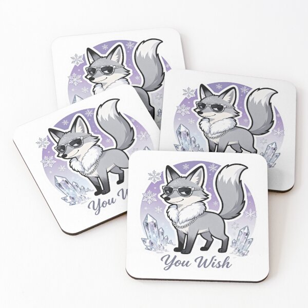 Item preview, Cold Silver Fox Sticker YOU WISH 5 designed and sold by HealthyEnvy.