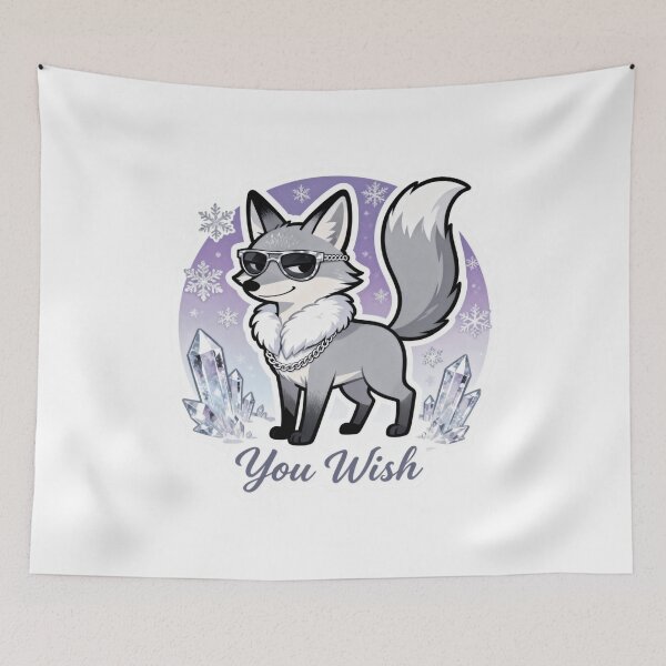 Item preview, Cold Silver Fox Sticker YOU WISH 5 designed and sold by HealthyEnvy.