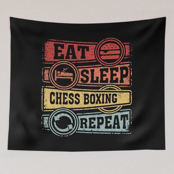 Item preview, Eat Sleep Chess boxing Repeat designed and sold by GabbyKash.