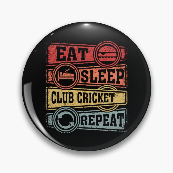 Item preview, Eat Sleep Club cricket Repeat designed and sold by GabbyKash.