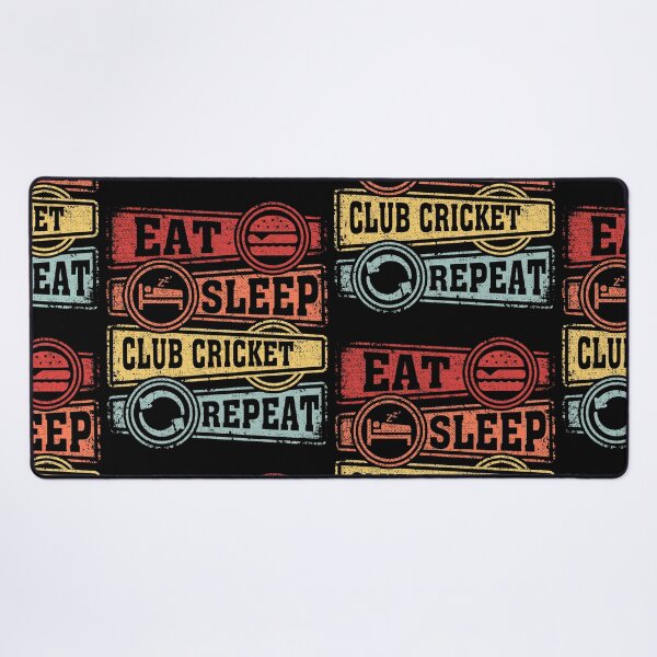 Item preview, Eat Sleep Club cricket Repeat designed and sold by GabbyKash.