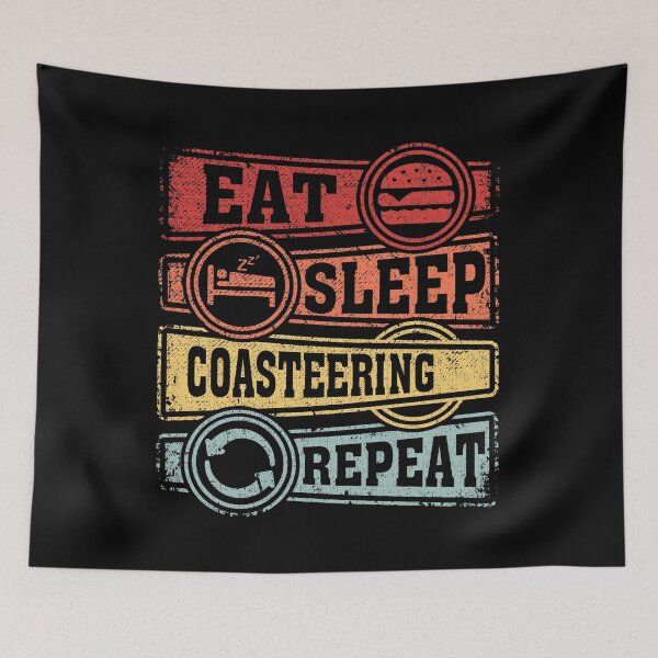 Item preview, Eat Sleep Coasteering Repeat designed and sold by GabbyKash.