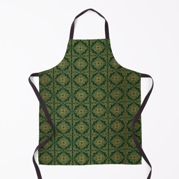 Item preview, Elegant Gold Thai Prajamyam Floral Pattern on Green designed and sold by warayut.