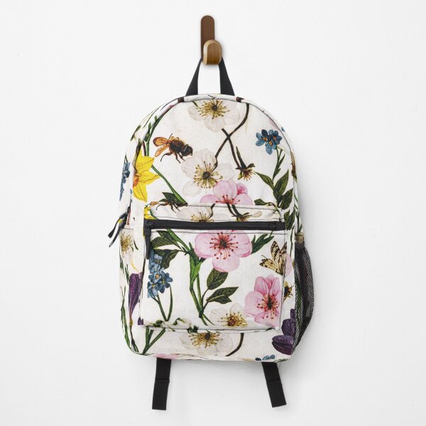 Item preview, Spring Botanical Floral Pattern Daffodil Blossom Bee Seamless Art designed and sold by IntelliMindDesigns.