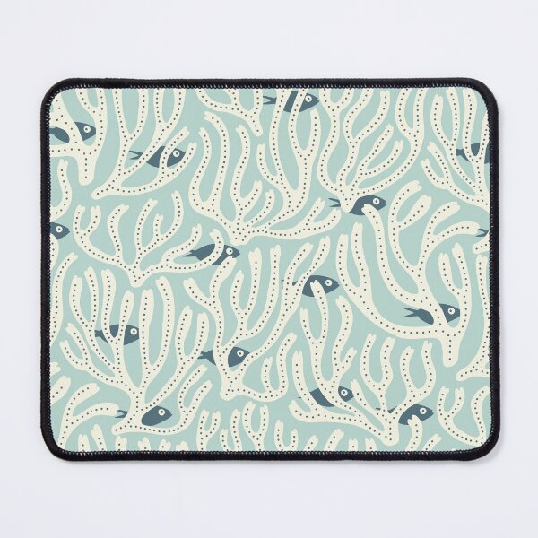 Item preview, The Fish Among the Seaweeds - light blue & cream designed and sold by Johanna Kindvall.