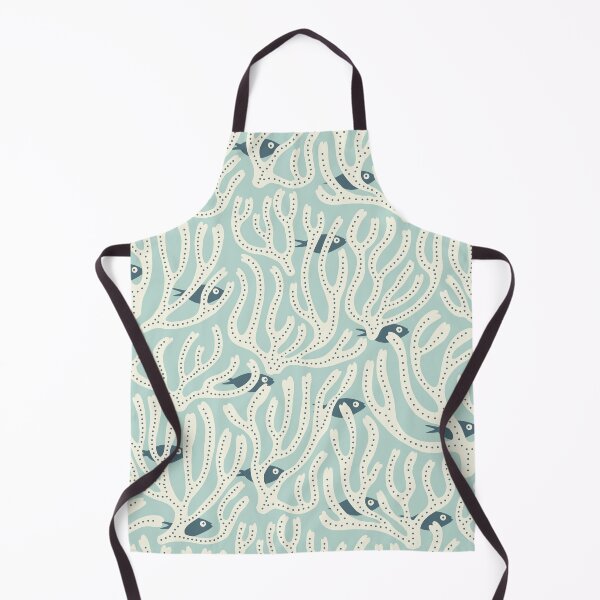 Item preview, The Fish Among the Seaweeds - light blue & cream designed and sold by Johanna Kindvall.