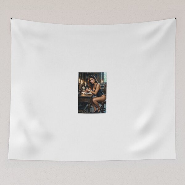 Item preview, Woman in Black Leotard Writing by Candlelight designed and sold by CathryneDelamort.
