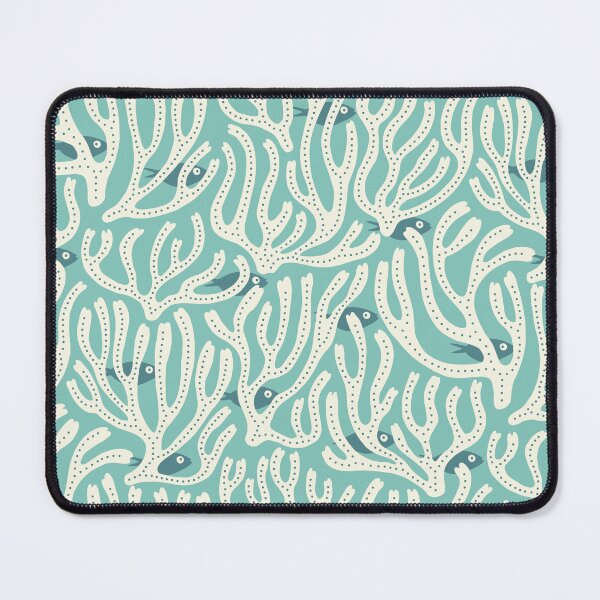 Item preview, The Fish Among the Seaweeds - seaside blue & cream designed and sold by Johanna Kindvall.
