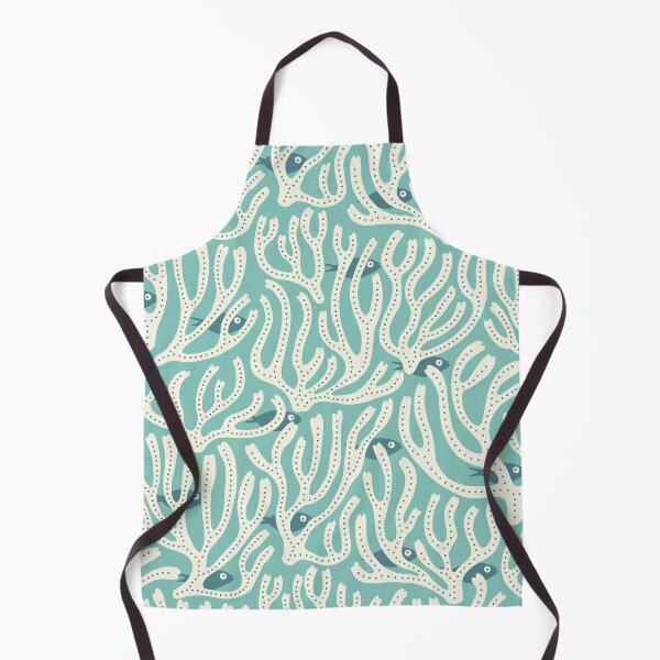 Item preview, The Fish Among the Seaweeds - seaside blue & cream designed and sold by Johanna Kindvall.