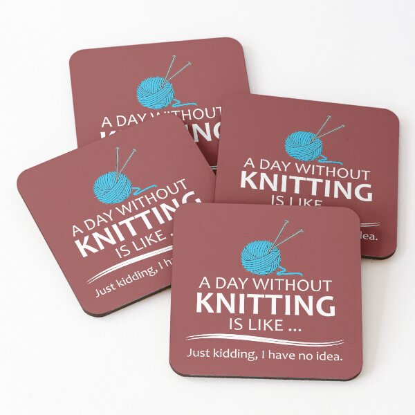 Item preview, Knitting Gifts for Knitters - A Day Without Knitting Funny Gag Gift Ideas for Knitter & Yarn Lovers designed and sold by merkraht.