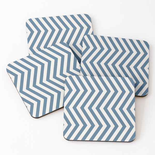 Item preview, Cream And Blue Chevron Pattern designed and sold by pattern-archive.