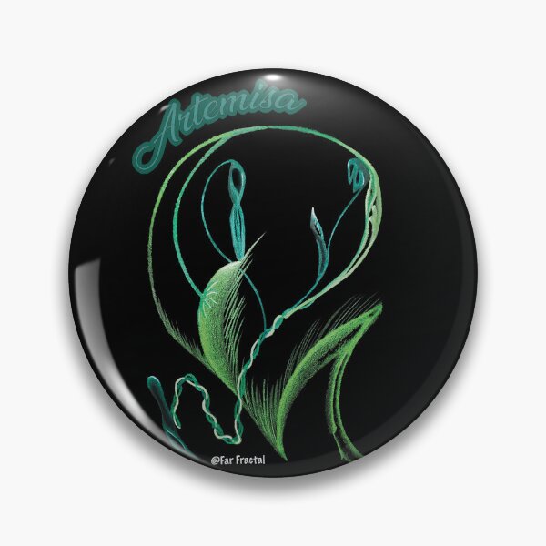 Item preview, Artemisia Plant Spirit Art Print — Channeled Botanical Energy Visionary Art Black Background designed and sold by Far Fractal.