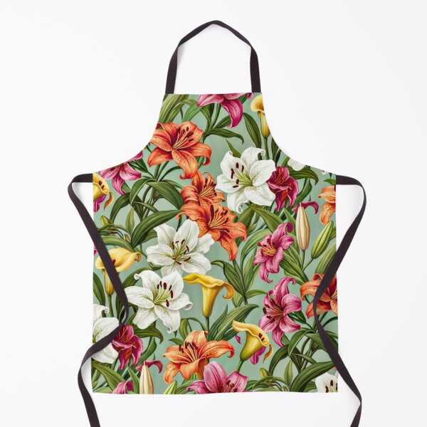 Item preview, Tropical Lily Floral Seamless Pattern designed and sold by IntelliMindDesigns.