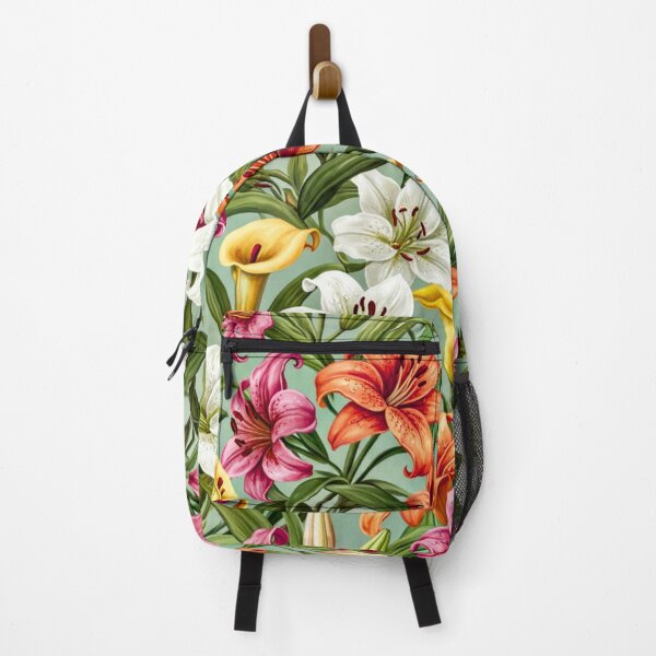 Item preview, Tropical Lily Floral Seamless Pattern designed and sold by IntelliMindDesigns.