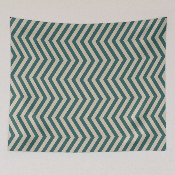 Item preview, Beige And Teal Chevron Pattern designed and sold by pattern-archive.