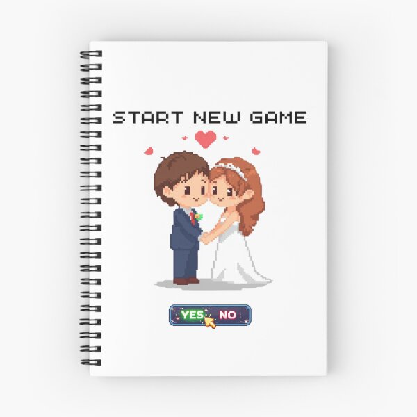 Item preview, Start a New Game? YES! | Retro Pixel Art Gamer Couple Wedding designed and sold by Love&Geek.