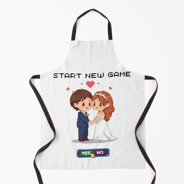 Item preview, Start a New Game? YES! | Retro Pixel Art Gamer Couple Wedding designed and sold by Love&Geek.