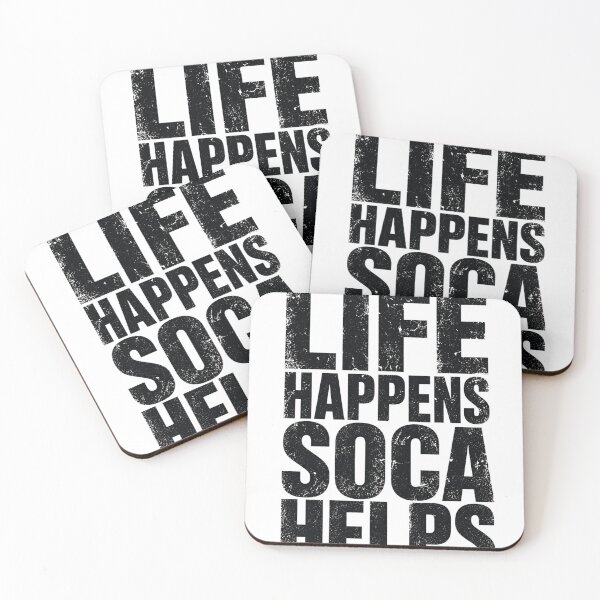 Item preview, Life Happens Soca Helps T-Shirt, Soca Music Lover Gift, Caribbean Carnival Party Graphic Tee designed and sold by Maravillio.