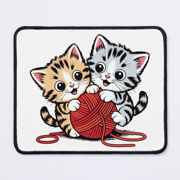 Item preview, Two Playful Kittens – Cute Cat Illustration designed and sold by DoraTora.