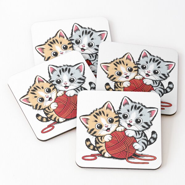 Item preview, Two Playful Kittens – Cute Cat Illustration designed and sold by DoraTora.