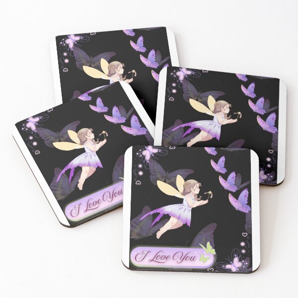 Item preview, Purple Fairy Butterfly Love Art designed and sold by teachtiny.