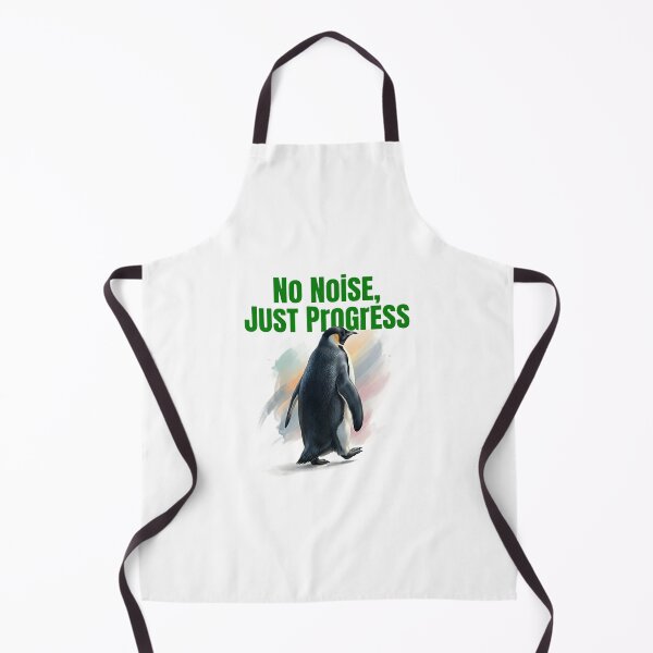 Item preview, No Noise, Just Progress Penguin | T-Shirt designed and sold by Prism-Bubble.