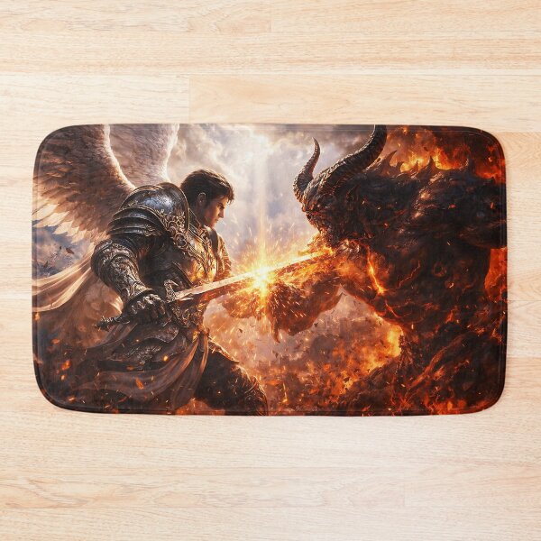 Item preview, Angel vs Demon – Epic Celestial Battle, Dark Fantasy Warrior, Infernal Clash Art designed and sold by thor81pl.