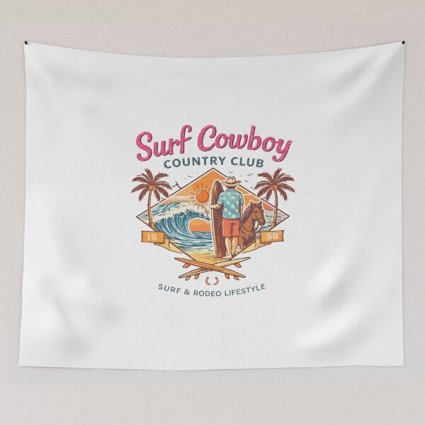 Item preview, Surf Cowboy Country Club T-Shirt designed and sold by Matinez Pink.