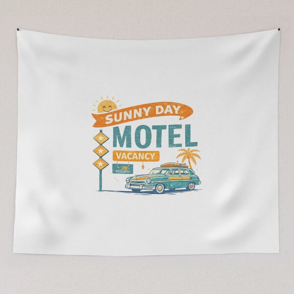 Item preview, Sunny Day Motel Vacation Sign designed and sold by Matinez Pink.