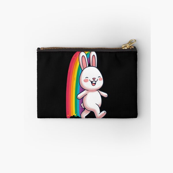 Item preview, Funny Rabbit Meme Humor Collection – Jumping Rainbow Bunny Funny Cartoon Rabbit Meme designed and sold by MiraLumeStudio.