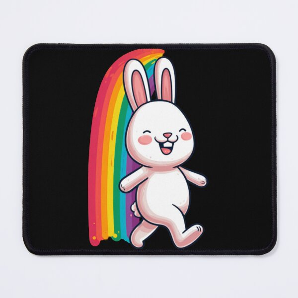Item preview, Funny Rabbit Meme Humor Collection – Jumping Rainbow Bunny Funny Cartoon Rabbit Meme designed and sold by MiraLumeStudio.
