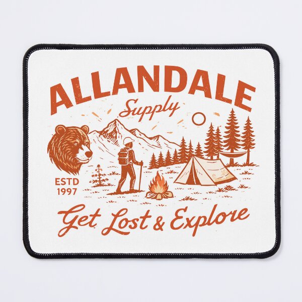 Item preview, Allandale Supply Camping Adventure T-Shirt designed and sold by Matinez Pink.