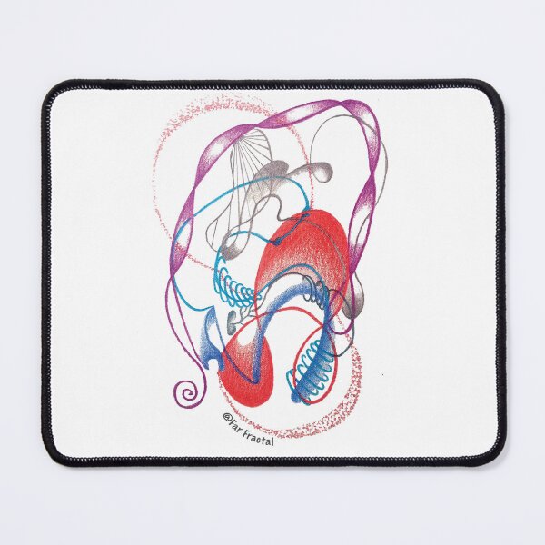 Item preview, Chakra Energy Flow Art Print — Abstract Channeled Spiritual Art Red Blue Purple designed and sold by Far Fractal.