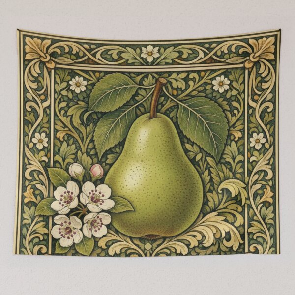 Item preview, Elegant vintage pear art work retro botanical design designed and sold by hollycooper.