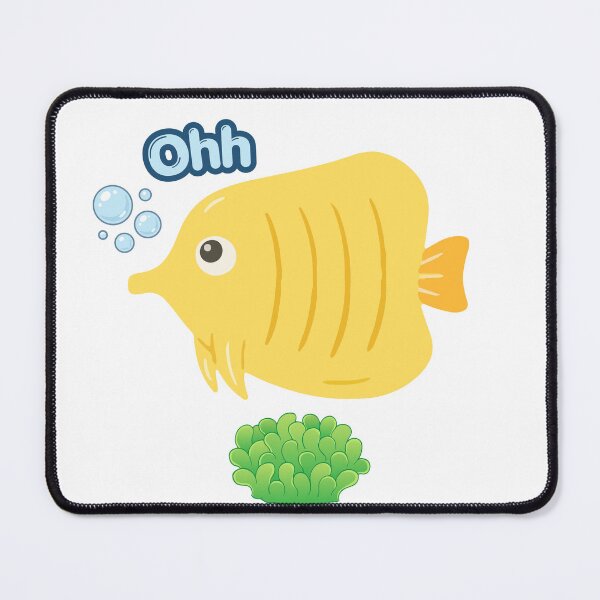 Item preview, Cute Yellow Fish “Ohh” | Funny Cartoon Sea Creature designed and sold by Nksparks.