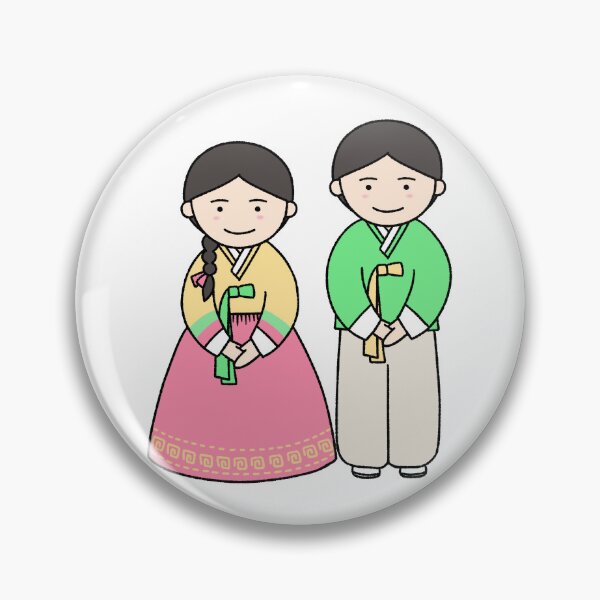 Item preview, Korean Traditional Hanbok Kids - Cute Boy and Girl Illustration designed and sold by ubborn.