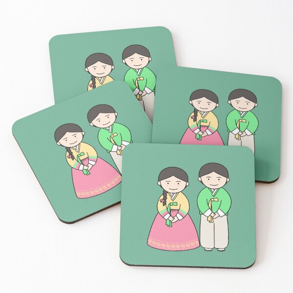 Item preview, Korean Traditional Hanbok Kids - Cute Boy and Girl Illustration designed and sold by ubborn.