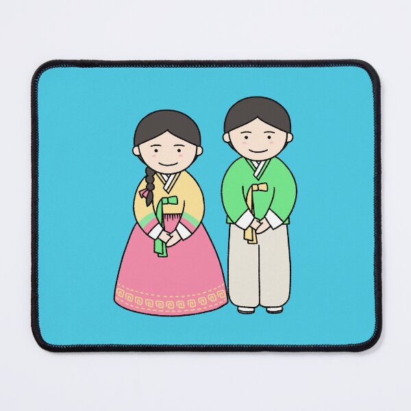 Item preview, Korean Traditional Hanbok Kids - Cute Boy and Girl Illustration designed and sold by ubborn.