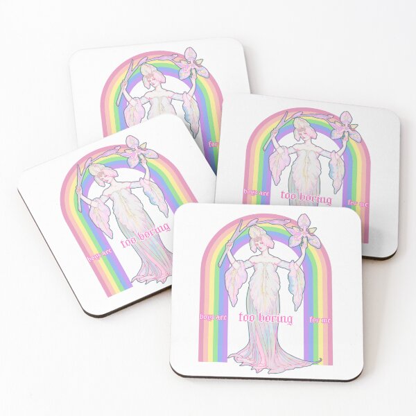 Item preview, Boys are boring love women Rainbow LGBTQ Floral Girl designed and sold by mooncakekaro.